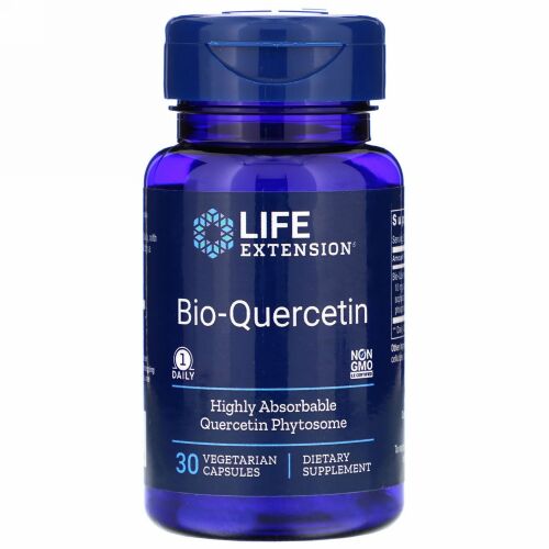 Life Extension, バイオケルセチン、植物性カプセル30粒
