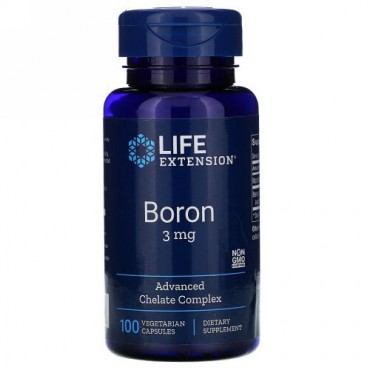 Life Extension, ほう素、3 mg、ベジタリアンカプセル100個