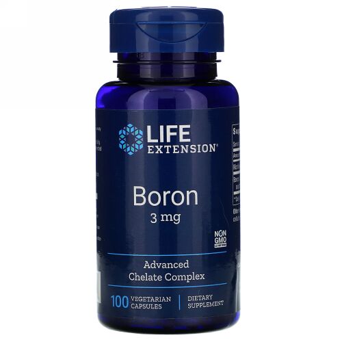 Life Extension, ほう素、3 mg、ベジタリアンカプセル100個