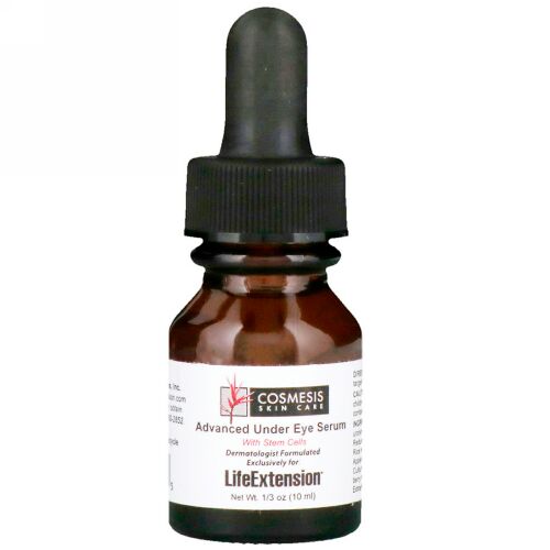 Life Extension, コスメシス・スキンケア、アドバンスド・アンダーアイセラム、1/3オンス（10ml）