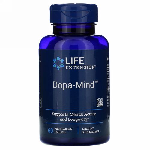 Life Extension, Dopa-Mind、ベジタリアン錠剤 60錠