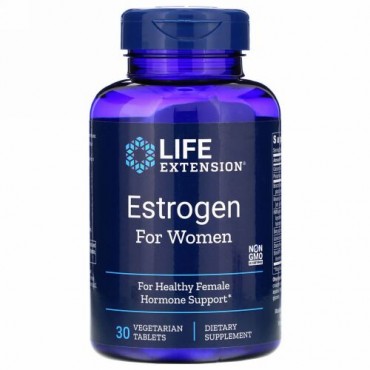 Life Extension, 女性用エストロゲン、植物性タブレット30粒