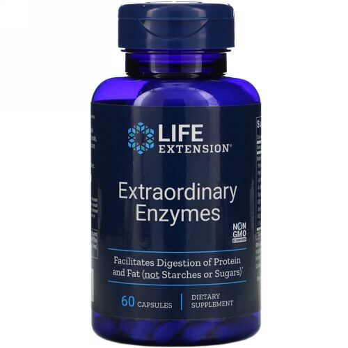 Life Extension, エクストラオーディナリーエンザイム、 60カプセル