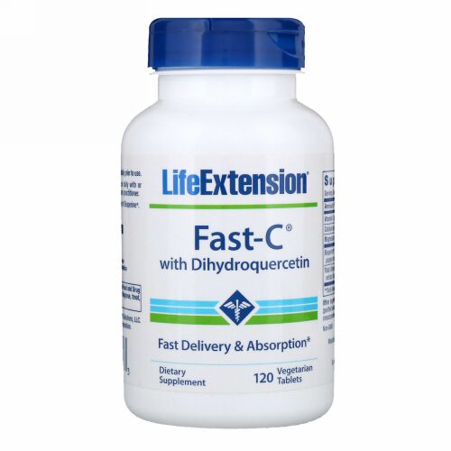 Life Extension, Fast-C with Dihydroquercetin, 120 Vegetarian Tablets (Discontinued Item)