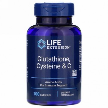 Life Extension, Glutathione（グルタチオン）、システイン＆ビタミンC、100粒