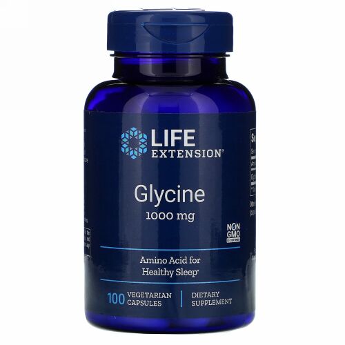 Life Extension, グリシン、1,000 mg、100ベジタリアンカプセル