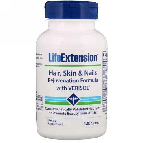 Life Extension, VERISOL配合、髪、肌と爪若返りフォーミュラ、120錠 (Discontinued Item)