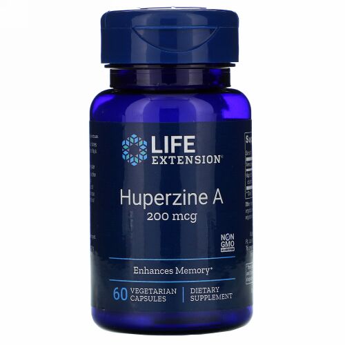 Life Extension, Huperzine A, 200 mcg, 60 Vegetarian Capsules