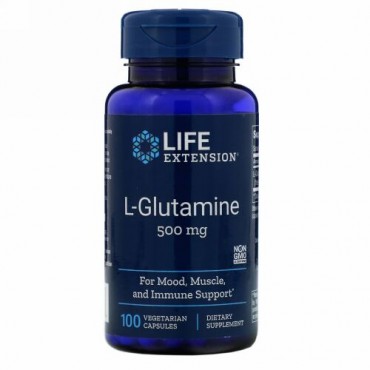 Life Extension, L-グルタミン、 500 mg、カプセル100 錠