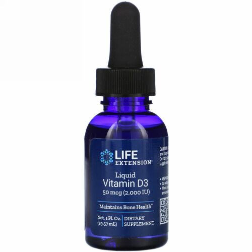 Life Extension, 液体ビタミンD3、2,000IU、29.57ml（1fl oz）