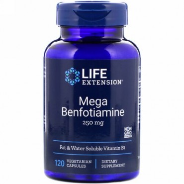 Life Extension, メガベンフォチアミン、250mg、植物性カプセル120錠