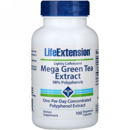 Life Extension, メガ 緑茶エキス、 低カフェイン、 100植物性カプセル