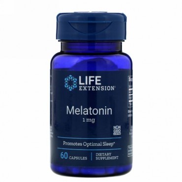 Life Extension, メラトニン、1mg、60粒