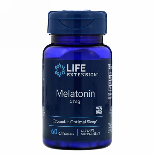 Life Extension, メラトニン、1mg、60粒