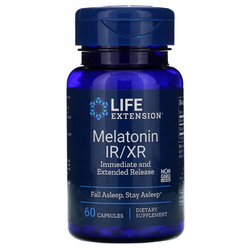 Life Extension, Melatonin IR/XR, 60 Capsules
