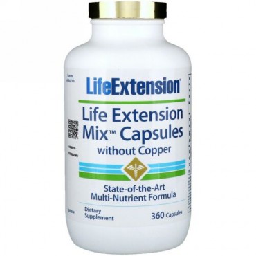 Life Extension, 銅不使用のミックスカプセル、360カプセル (Discontinued Item)
