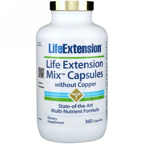 Life Extension, 銅不使用のミックスカプセル、360カプセル (Discontinued Item)