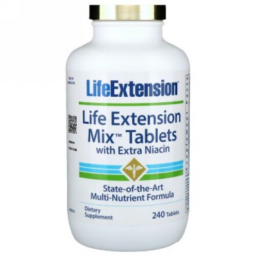 Life Extension, ナイアシン配合ミックス錠剤、240錠 (Discontinued Item)
