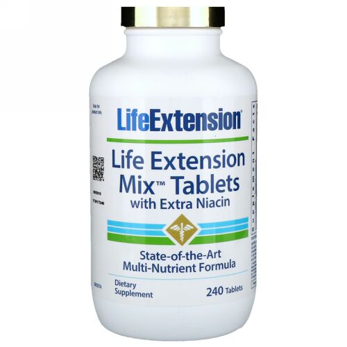 Life Extension, ナイアシン配合ミックス錠剤、240錠 (Discontinued Item)