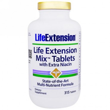 Life Extension, 追加ナイアシンを含む混合錠剤、315錠 (Discontinued Item)