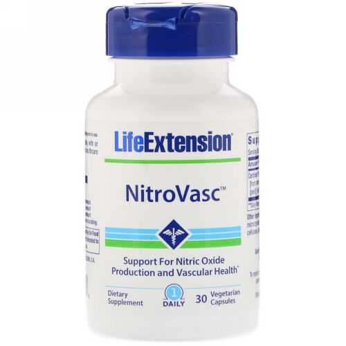 Life Extension, NitroVasc、ベジタリアンカプセル 30錠 (Discontinued Item)