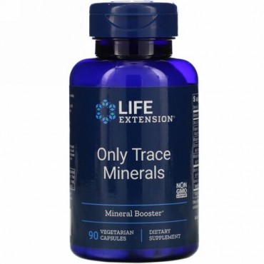 Life Extension, オンリートレースミネラルズ、植物性カプセル 90錠