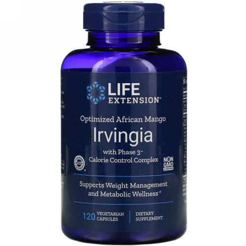 Life Extension, Optimized African Mango Irvingia with Phase 3 Calorie Control Complex, 120 Vegetarian Capsules