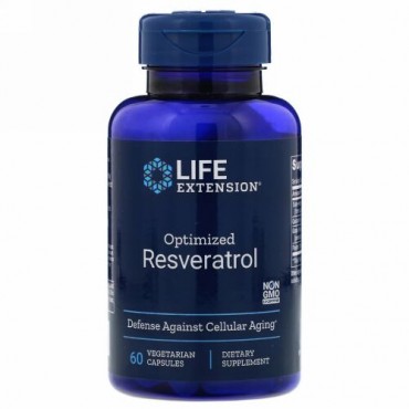 Life Extension, 最適化済レスベラトロール、60ベジタリアンカプセル