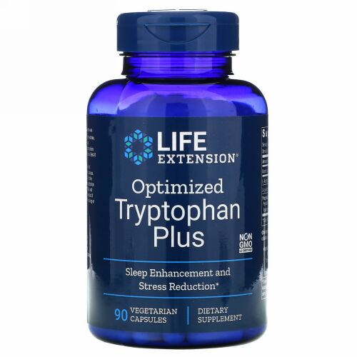 Life Extension, 最適化済みトリプトファンプラス、ベジタリアン用カプセル90錠