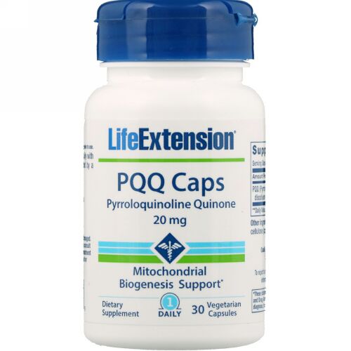 Life Extension, PQQカプセル、20 mg、ベジタリアンカプセル30粒