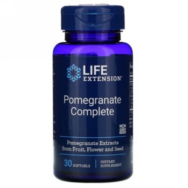 Life Extension, Pomegranate Complete、30ソフトジェル
