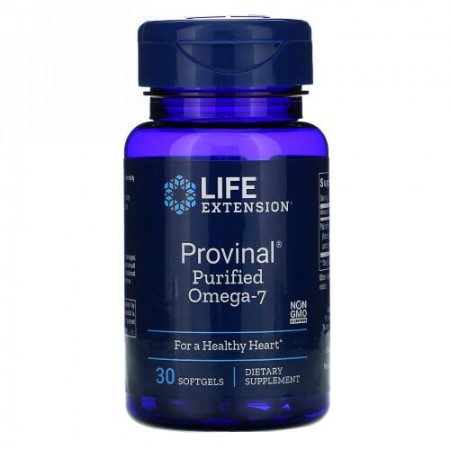 Life Extension, プロビナル精製オメガ7、ソフトジェル30粒