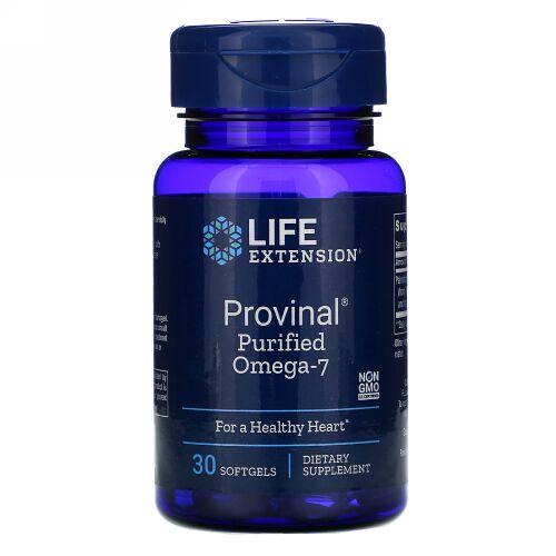 Life Extension, プロビナル精製オメガ7、ソフトジェル30粒