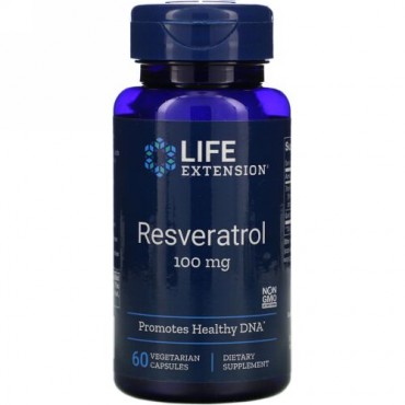 Life Extension, レスベラトロール、100mg、植物性カプセル60錠