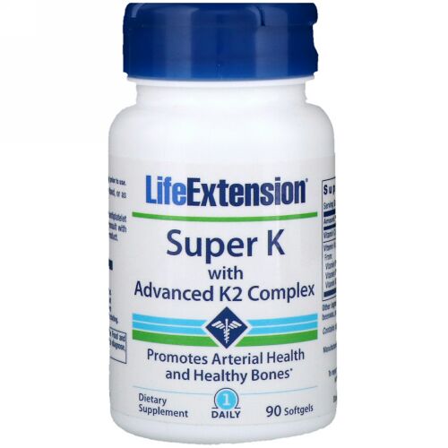 Life Extension, スーパーK先進的なK2複合体配合、ソフトジェル90個 (Discontinued Item)