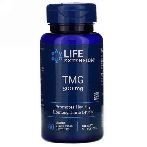 Life Extension, TMG, 500 mg, 60粒（液体ベジタリアンカプセル）