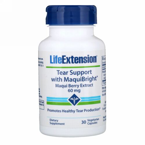 Life Extension, マキブライト、マキベリーエキス、60 mg、ベジタリアンカプセル30個の涙液サポート