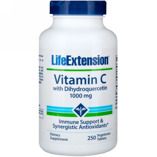 Life Extension, ビタミンCジヒドロクエルセチン配合, 1000 mg, 250ベジタリアン錠 (Discontinued Item)