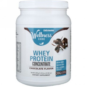 Life Extension, Whey Protein Concentrate, Chocolate Flavor, 1.41 lb (640 g) (Discontinued Item)