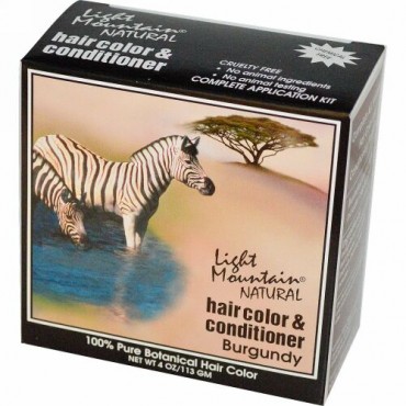 Light Mountain, ナチュラルヘアカラー & コンディショナー、バーガンディー、4 oz (113 g) (Discontinued Item)