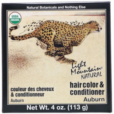 Light Mountain, Organic Natural Hair Color & Conditioner Application Kit, Auburn, 4 oz (113 g) (Discontinued Item)