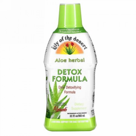 Lily of the Desert, アロエ ハーバル、 デトックスフォーミュラ、 32 fl oz (960 ml)