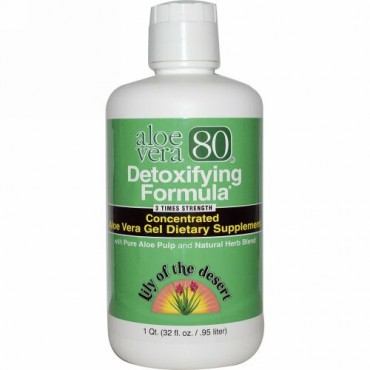 Lily of the Desert, Aloe Vera 80、デトキシファイング・フォーミュラ、 32 液量オンス(.95 l)