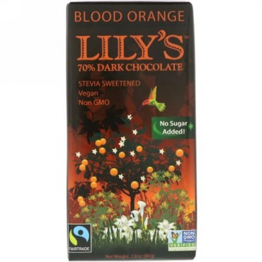 Lily's Sweets, 70% Dark Chocolate, Blood Orange, 2.8 oz (80g) (Discontinued Item)