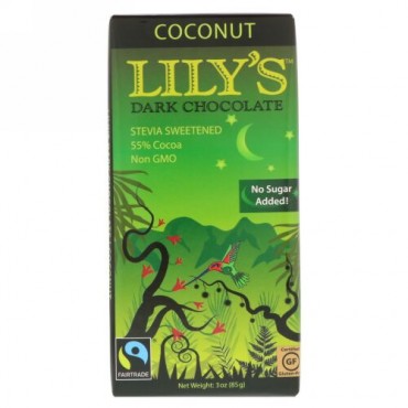 Lily's Sweets, ダークチョコレート、ココナッツ、3オンス (85 g) (Discontinued Item)