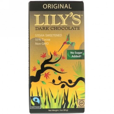 Lily's Sweets, ダークチョコレート、オリジナル、 3オンス (85 g) (Discontinued Item)