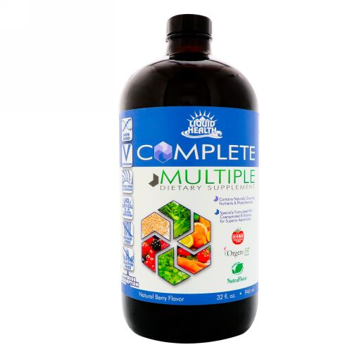 Liquid Health, コンプリートマルチプル、液体マルチビタミンサプリメント、天然ベリー味、32 fl oz (946 ml) (Discontinued Item)