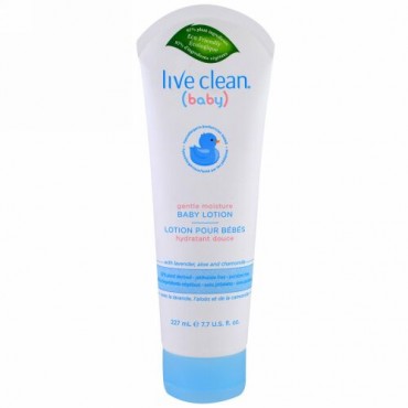 Live Clean, ベビー、ジェントルモイスチャー、ベビーローション、7.7液量オンス (227 ml)