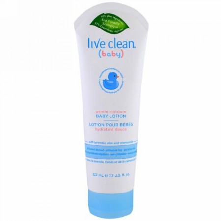 Live Clean, ベビー、ジェントルモイスチャー、ベビーローション、7.7液量オンス (227 ml)