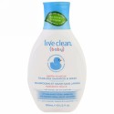 Live Clean, ベビー, しっとり保湿タイプ, 目を刺激しないシャンプー & ウォッシュ, 10液量オンス (300 ml)